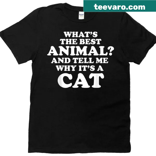 Humorous cat joke t-shirt featuring a playful cat graphic.