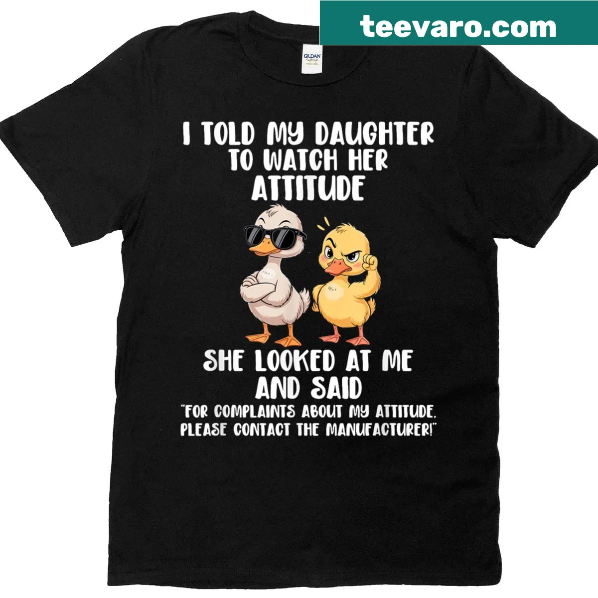 Duck lover tee with a funny quote for hunters — on a men's t-shirt