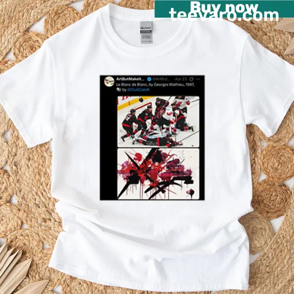 Vintage-style Ice Hockey T-shirt featuring a chaotic hockey graphic