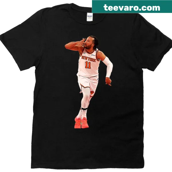 Jalen Brunson Celebration T-shirt with cheerful graphic