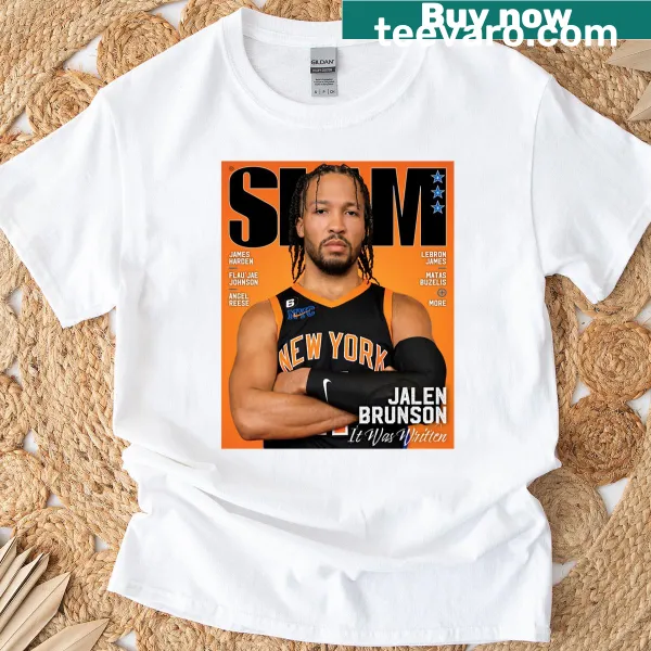 Jalen Brunson It Was Written t-shirt featuring bold text