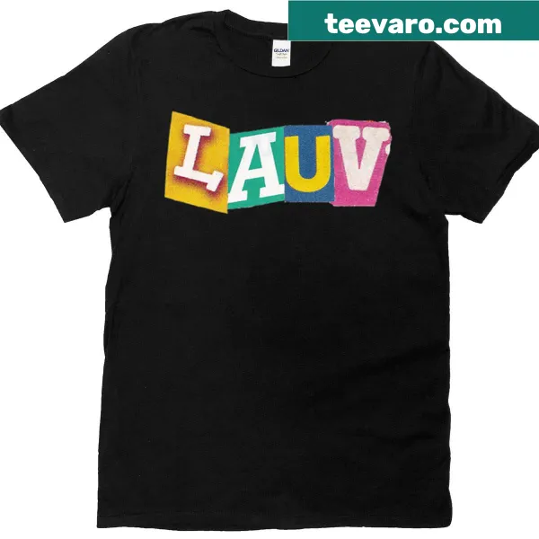 Oversized Lauv T-shirt featuring playful cartoon design