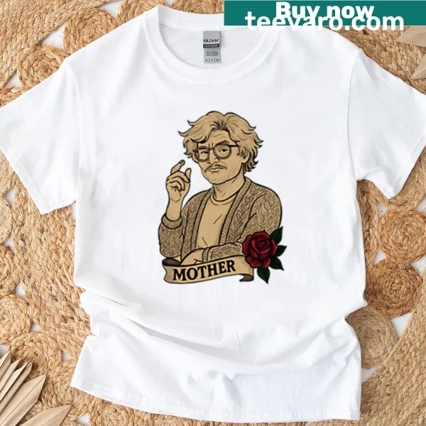 Oversized t-shirt with Mother Is Speaking vintage tattoo sketch