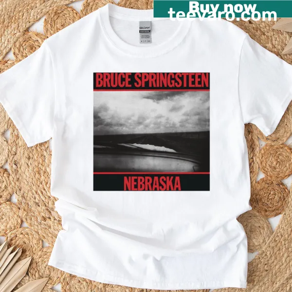 T-shirt featuring the state name 'Nebraska' in bold typography.