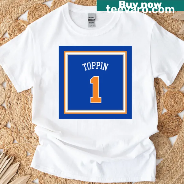 Oversized t-shirt featuring Obi Toppin's name for Knicks fans