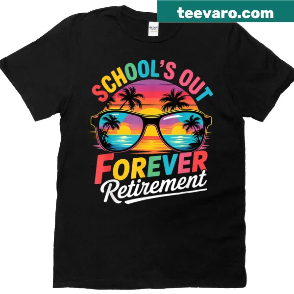 Funny retirement T-shirt for teachers with playful typography