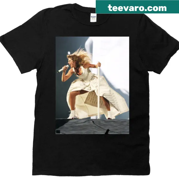 T-shirt featuring a design celebrating storytelling in Taylor Swift's concerts