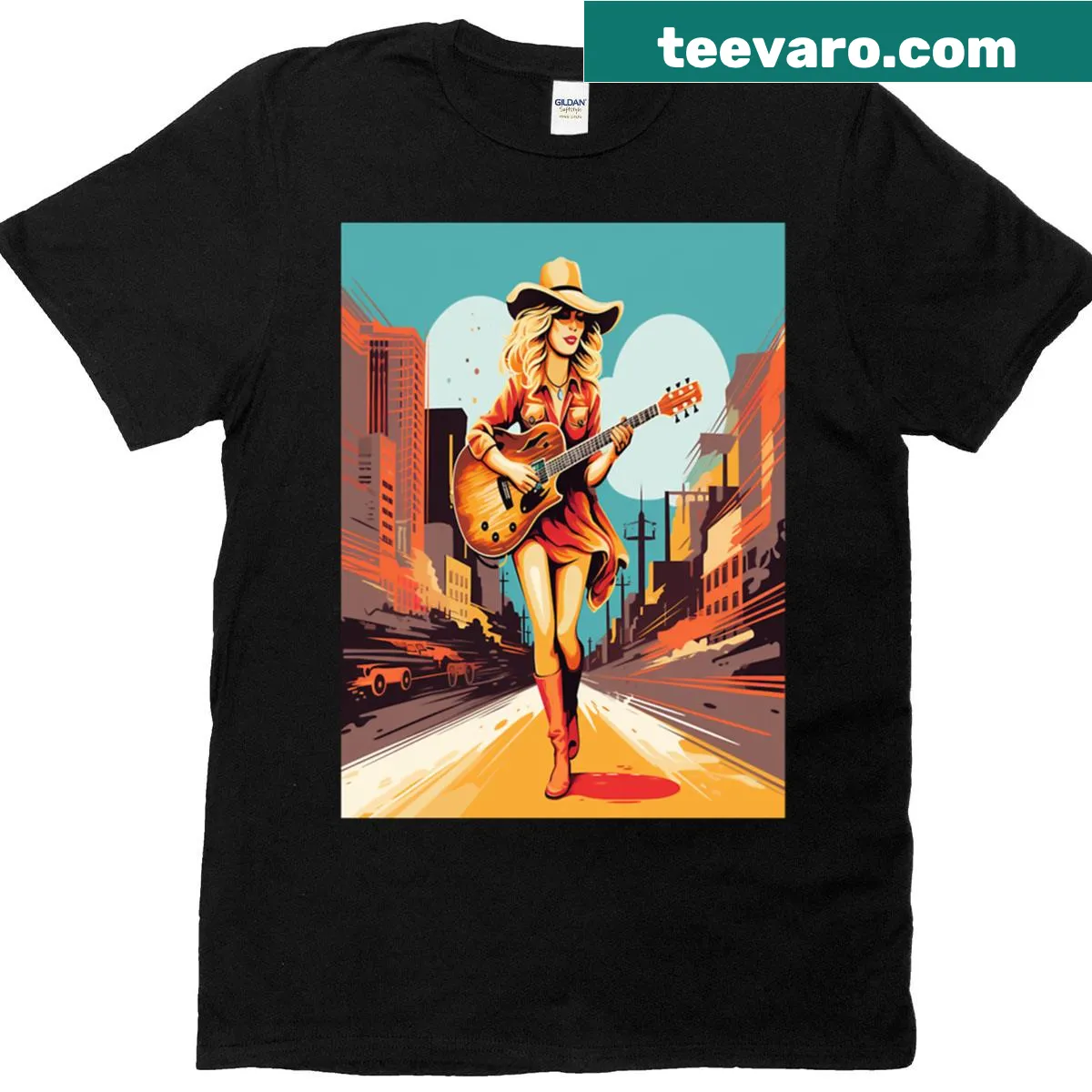T-shirt celebrating music in Nashville with Taylor Swift reference — on a men's t-shirt