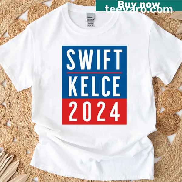 2024 T-shirt featuring the name 'Swift Kelce' in modern typography