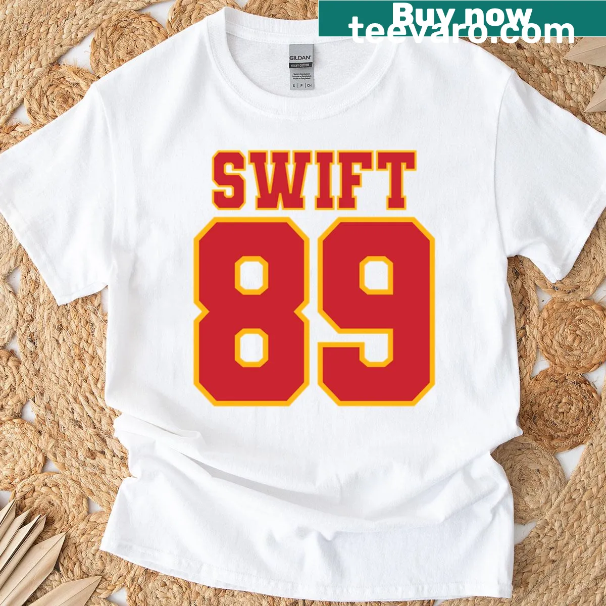 T-shirt featuring the name Kelce and the number 89 — on a men's t-shirt