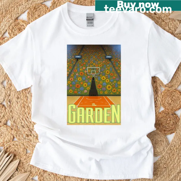 Illustration of the Garden Knicks logo on oversized T-shirt