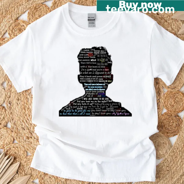 Lyric compilation T-shirt honoring Troye Sivan's music