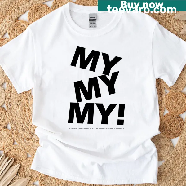 T-shirt featuring Troye Sivan's 'My My My' title in typography.