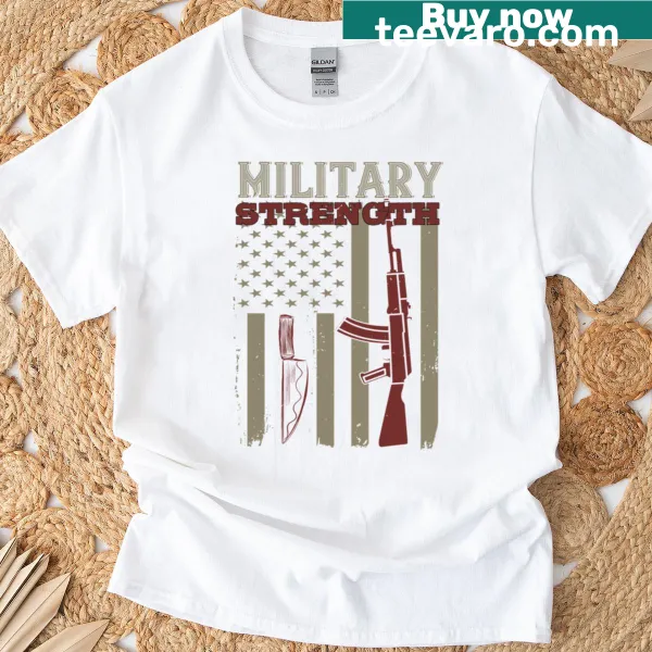 Oversized T-shirt featuring US Soldier Military Strength graphic