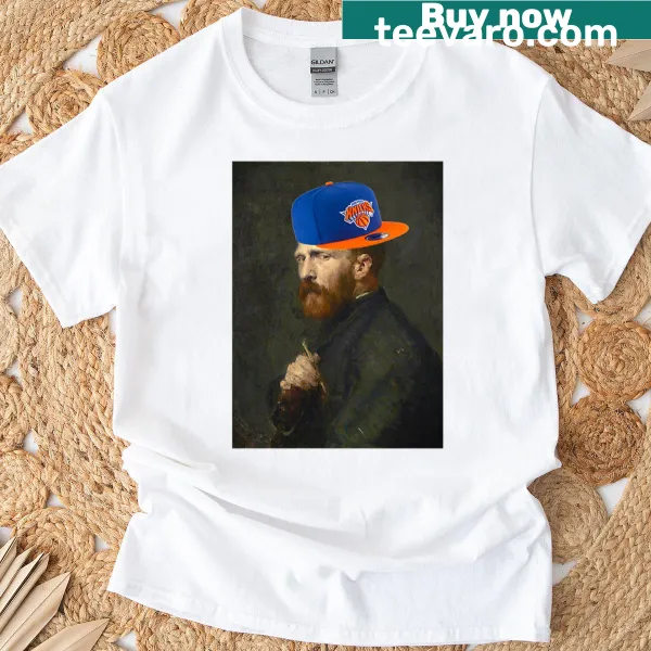 Van Gogh inspired graphic on Knicks T-shirt