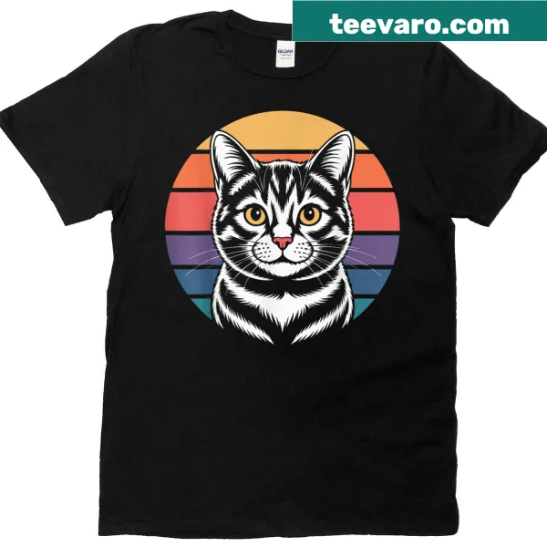 Vintage Cat T-shirt with a nostalgic cat graphic