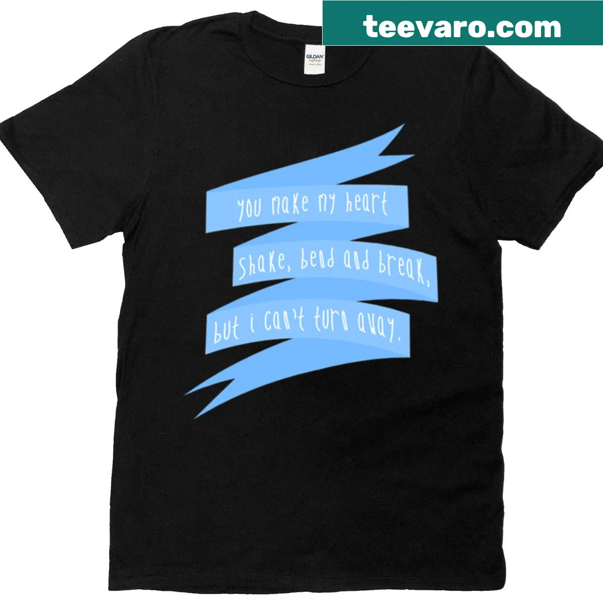 Troye Sivan lyric T-shirt with the phrase about love and emotions — on a men's t-shirt