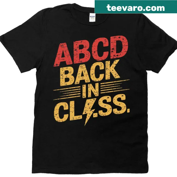 Cheerful T-shirt with 'ABCD' design for teachers