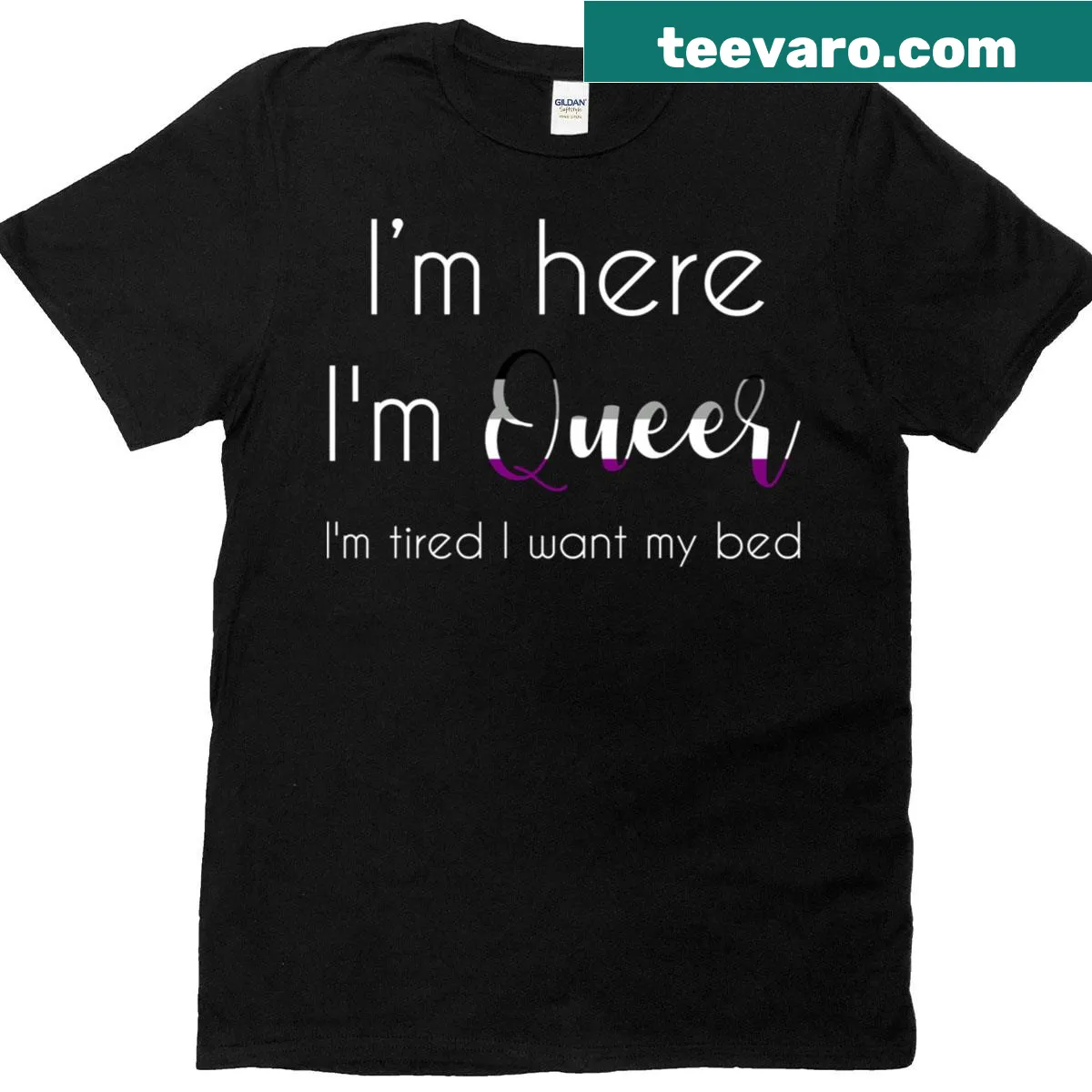 Pride-themed T-shirt for the ace community — on a men's t-shirt