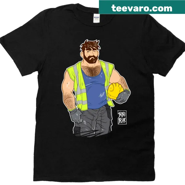 T-shirt with clear typography stating 'Adam Likes Work'