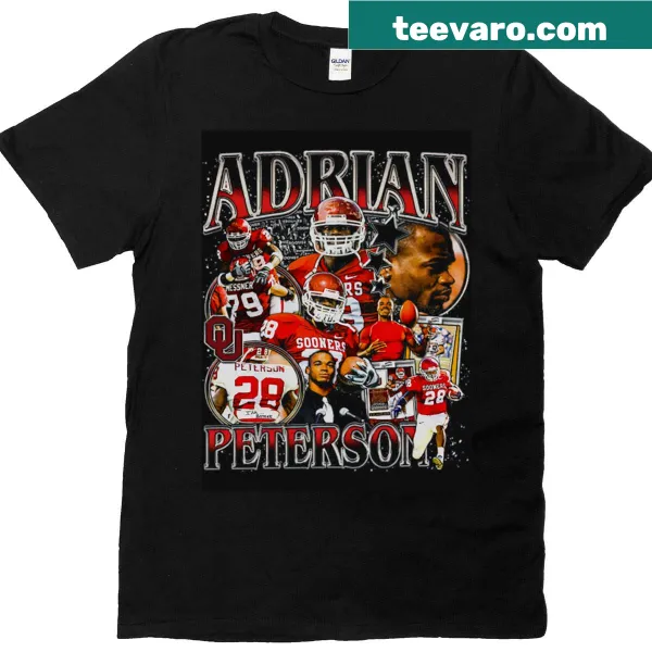 Vintage distressed T-shirt celebrating Adrian Peterson's college career