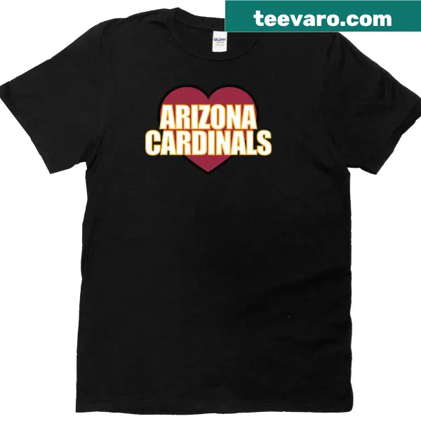 Oversized T-shirt with heart and Arizona Cardinals logo