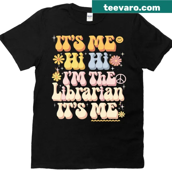 Librarian t-shirt with playful text and summer reading graphics