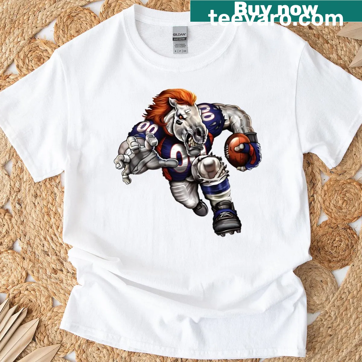 Denver Broncos Touchdown T-shirt celebrating the team — on a men's t-shirt