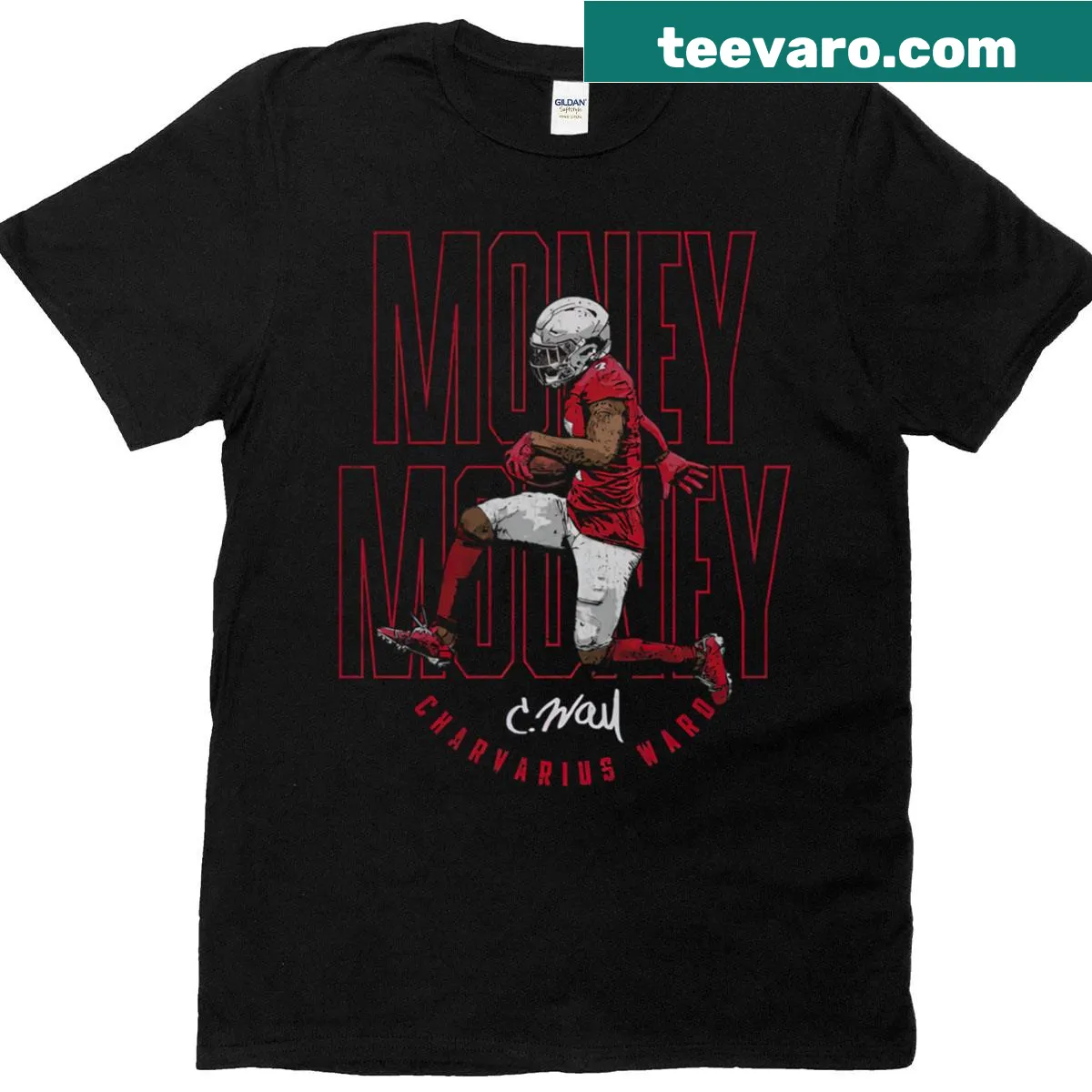 Charvarius Ward Money Mooney graphic T-shirt — on a men's t-shirt