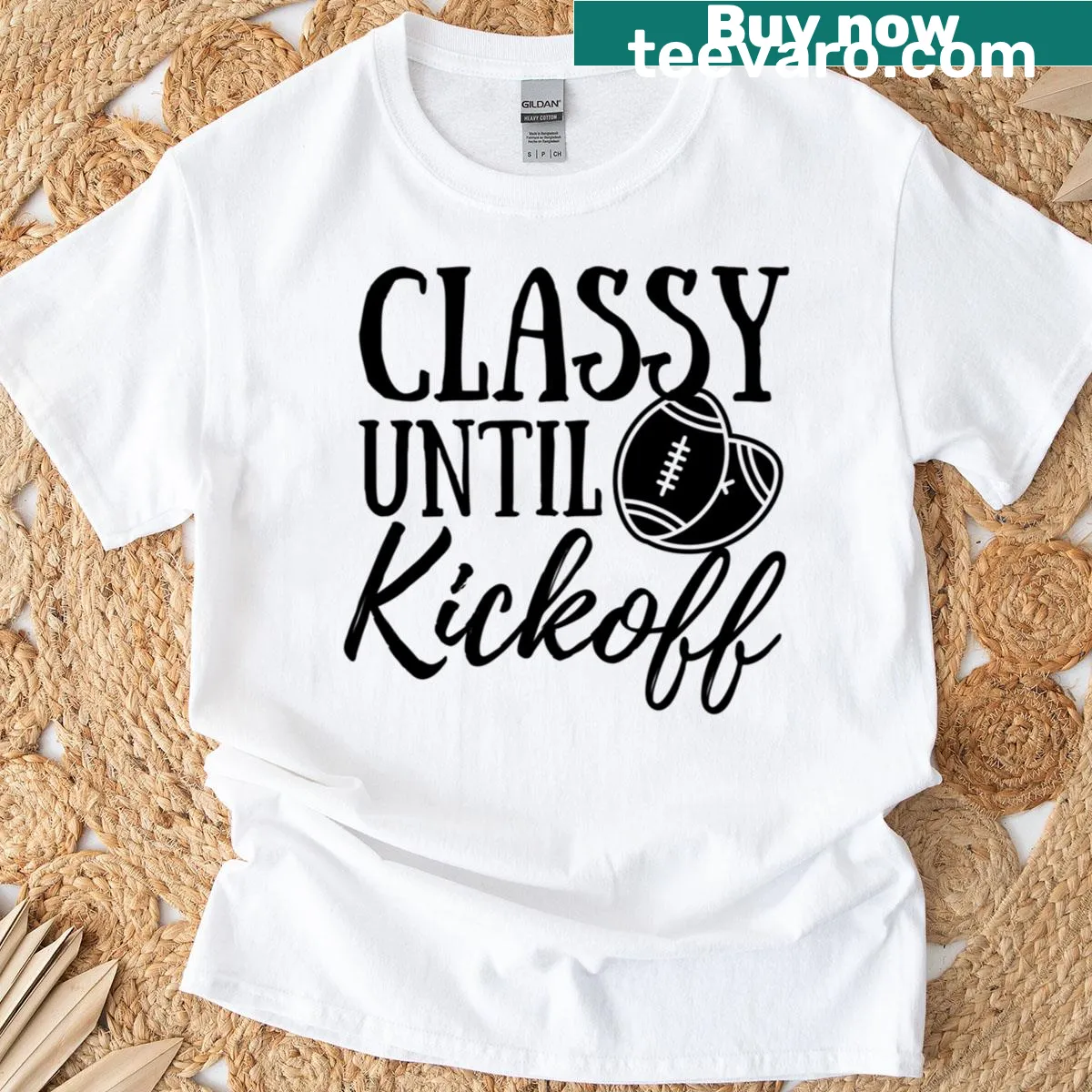 Typography T-shirt with humorous saying for sports fans — on a men's t-shirt