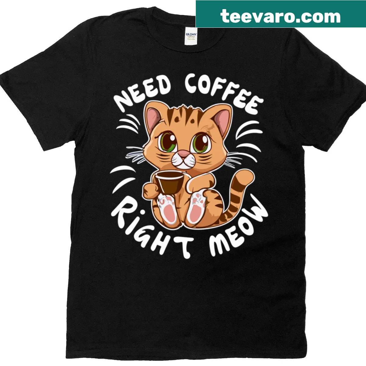 Cartoon coffee design on an oversized t-shirt — on a men's t-shirt