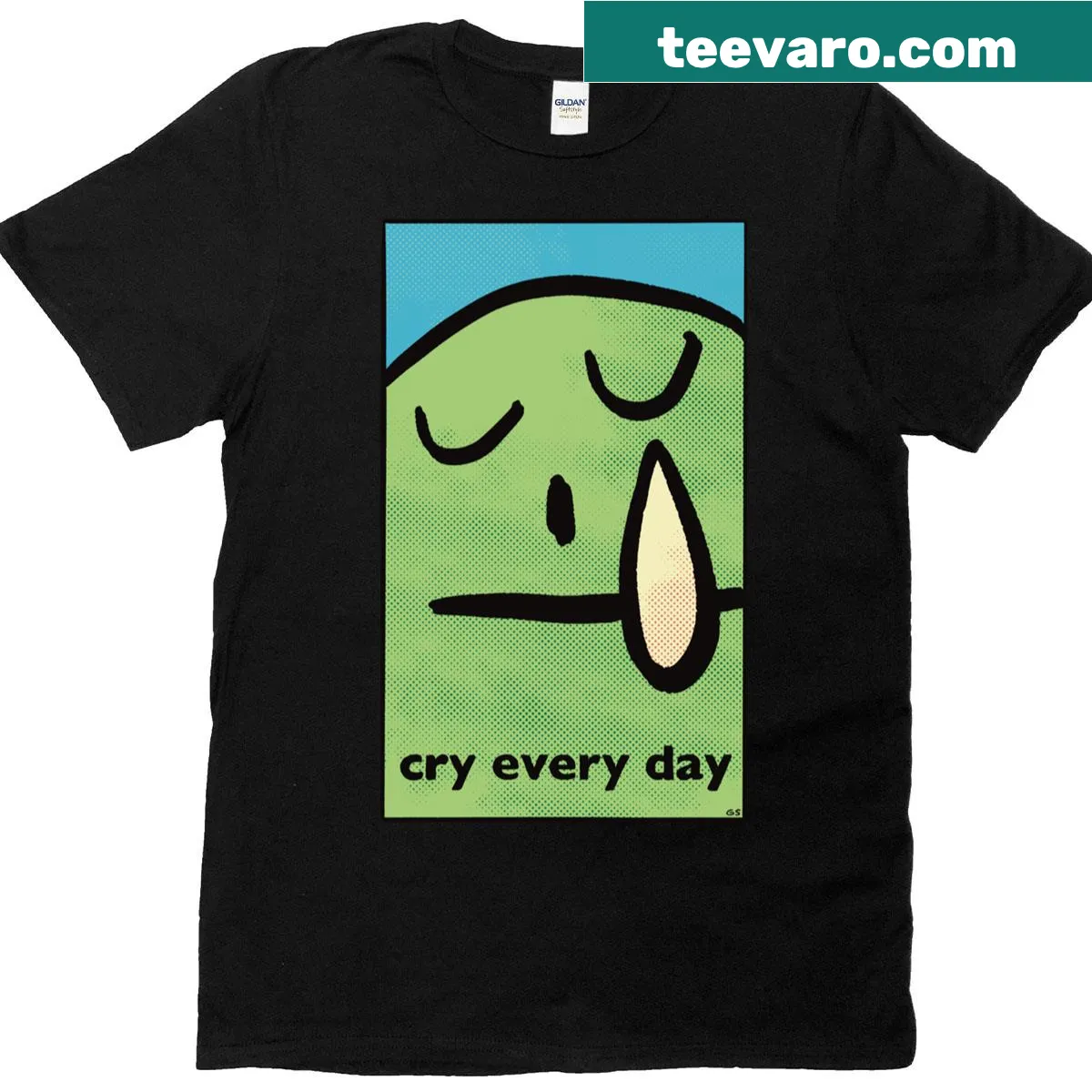 Oversized t-shirt with a humorous emotional phrase — on a men's t-shirt