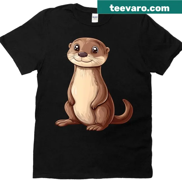 T-shirt featuring a cute otter illustration
