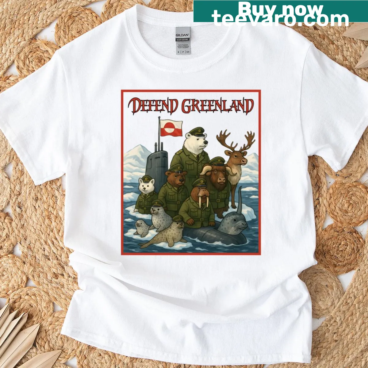 T-shirt with a bold message advocating for Greenland — on a men's t-shirt