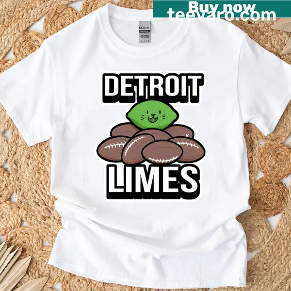Playful t-shirt featuring Detroit limes graphic