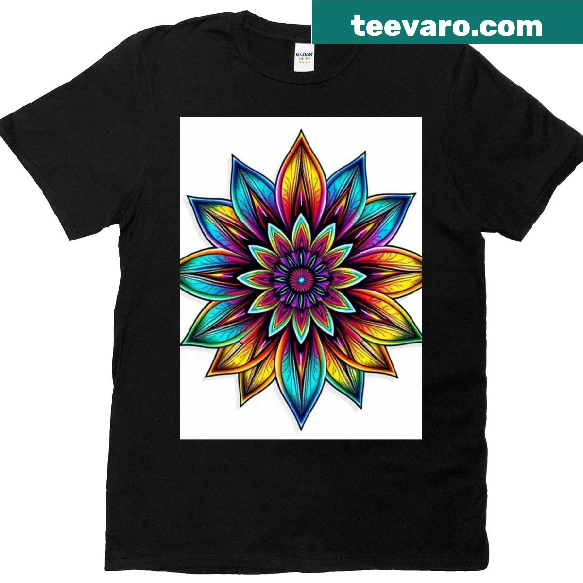 T-shirt featuring a delicate flower graphic — on a men's t-shirt