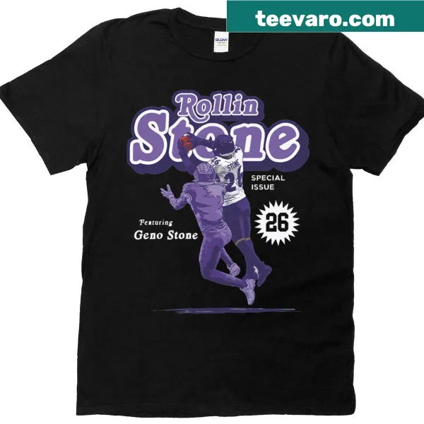 T-shirt honoring Geno Stone and the Rolling Stones
