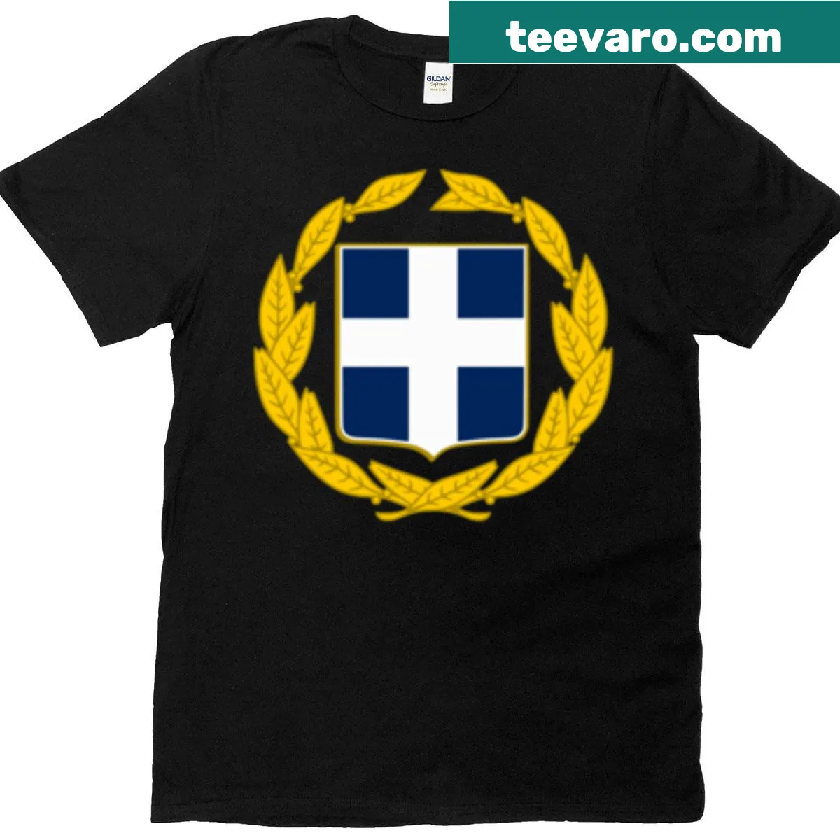 Greek Army emblem T-shirt showcasing national pride — on a men's t-shirt