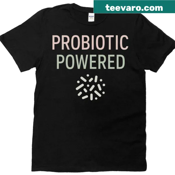 T-shirt with inspirational typography about gut health and microbiome