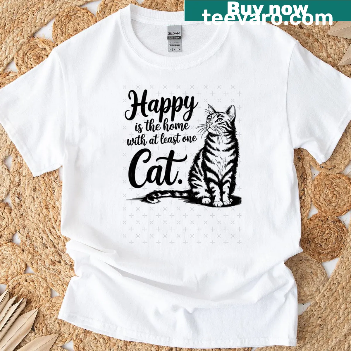 Heartwarming message about cats T-shirt — on a men's t-shirt