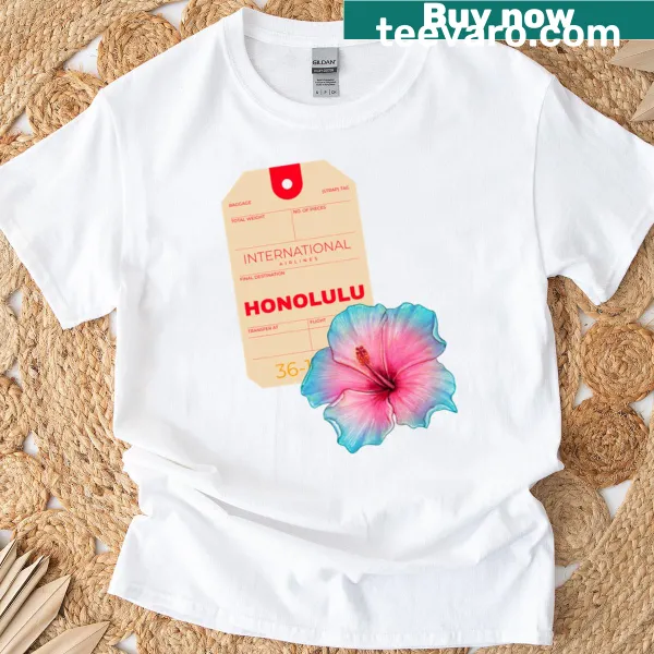 Scenic Honolulu illustration graphic t-shirt