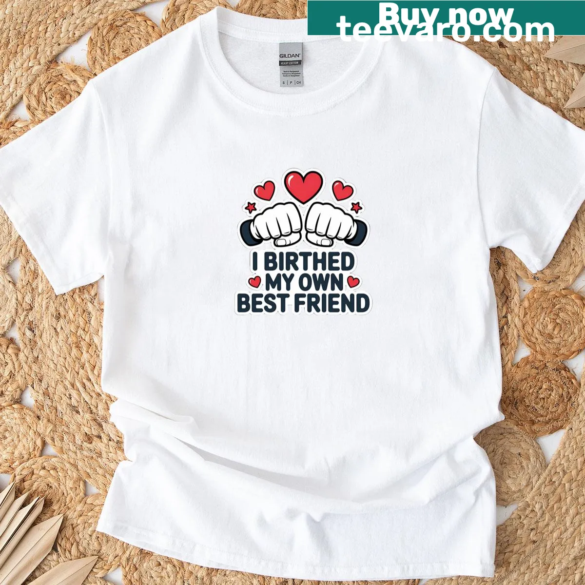 Heartfelt t-shirt celebrating the mother-child bond with sentimental text — on a men's t-shirt