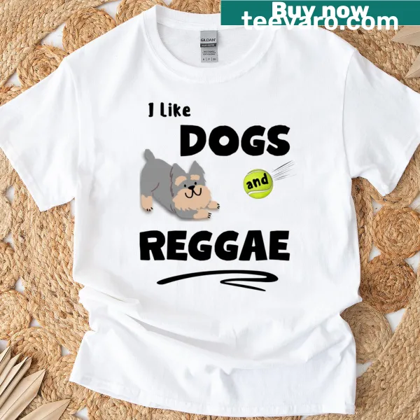 Cute dog graphic with reggae theme t-shirt