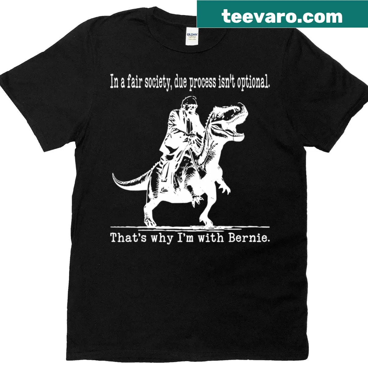 Vintage quote T-shirt with 'In A Fair Society Due Process Isn't Optional' text — on a men's t-shirt