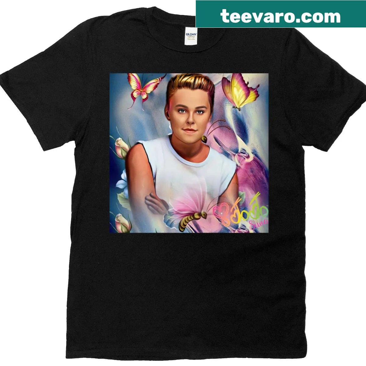 Jojo Siwa Pride 2022 T-shirt with vibrant graphics — on a men's t-shirt