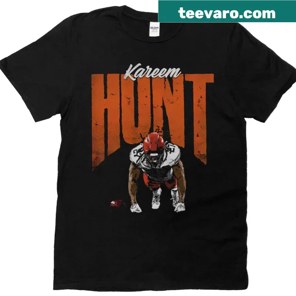 Kareem Hunt Cleveland T-shirt with push-up graphic