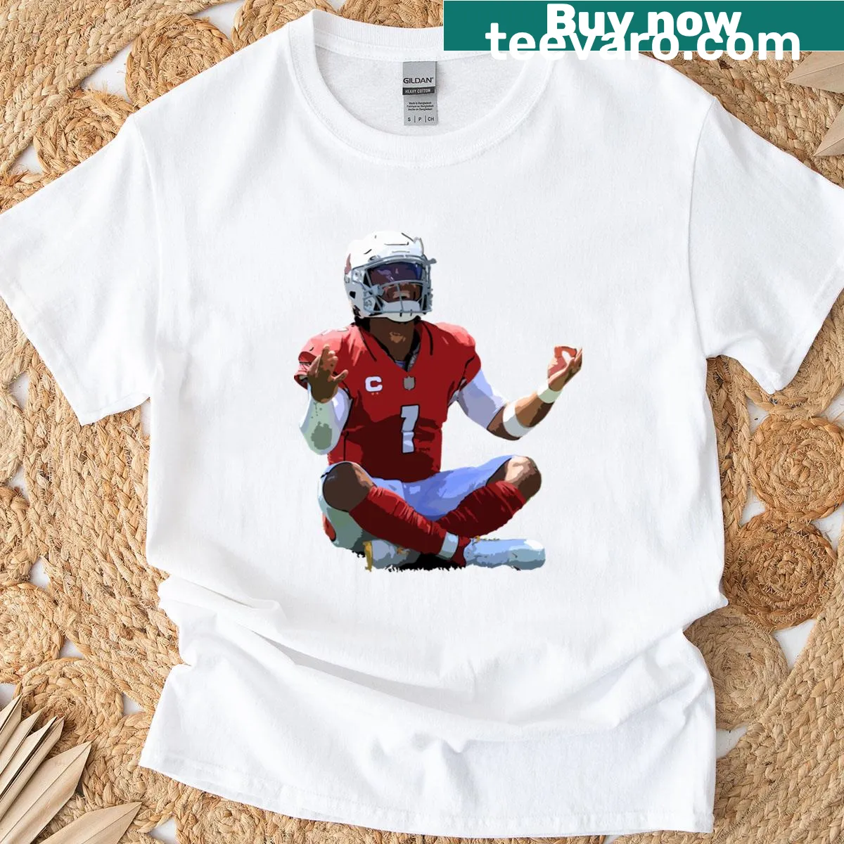 Text T-shirt celebrating Kyler Murray's football achievements. — on a men's t-shirt