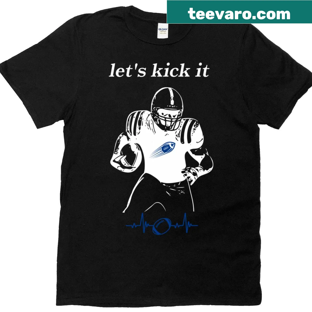 Playful t-shirt with bold text inviting fun and activity — on a men's t-shirt