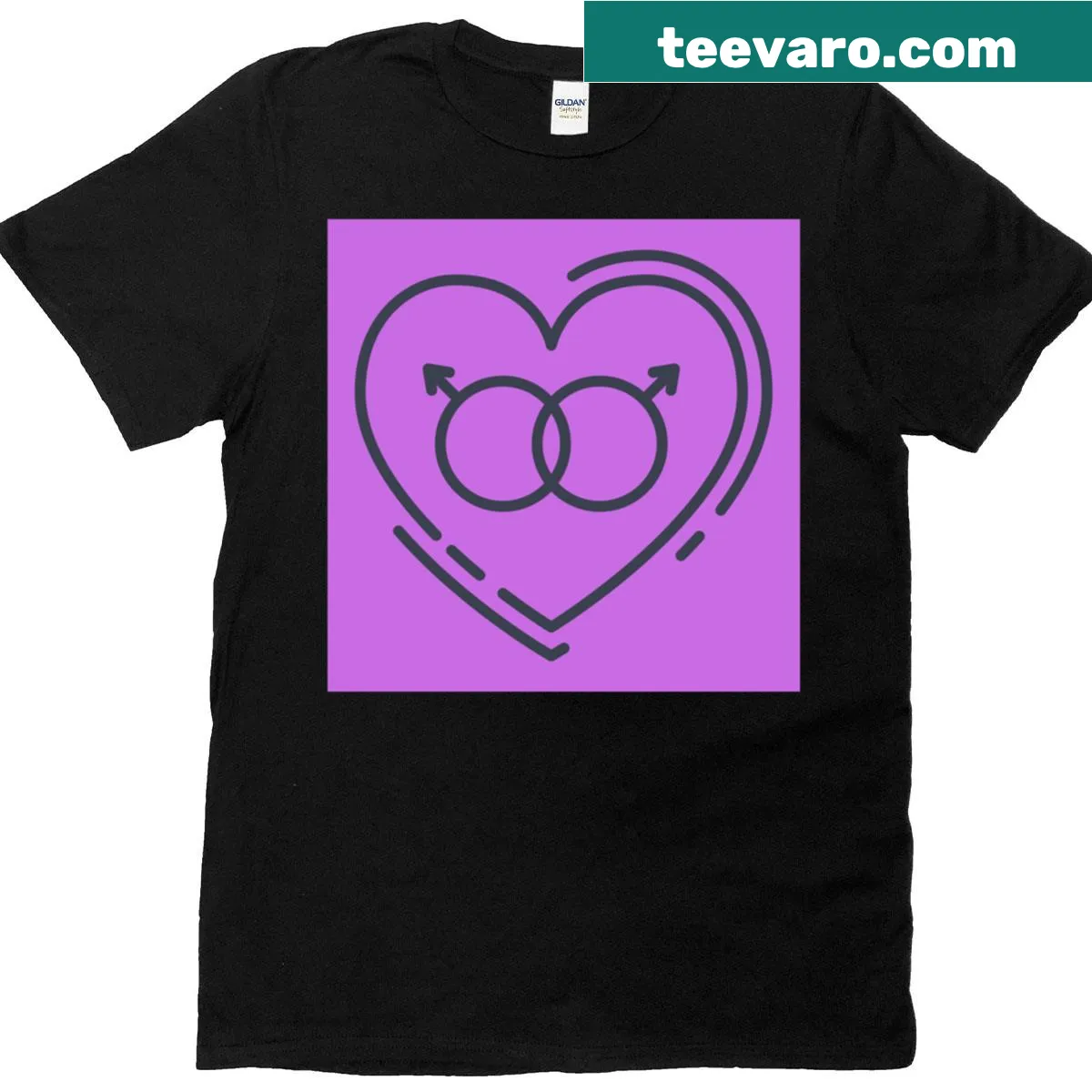 Oversized T-shirt celebrating LGBTQ+ pride — on a men's t-shirt