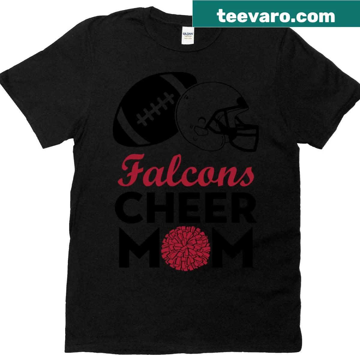 Oversized T-shirt with Atlanta Falcons logo graphic — on a men's t-shirt